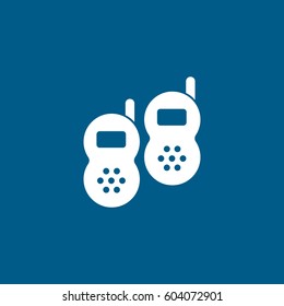 Radio For Parents Flat Icon On Blue Background