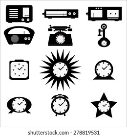 radio phone clock  vector