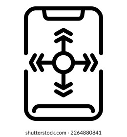 Radio phone control icon outline vector. Toy remote. Digital boat