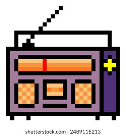 Radio in pixel art style