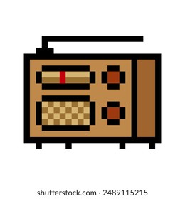 Radio in pixel art style