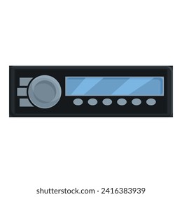 Radio player car icon cartoon vector. Home digital wave. Driver woofer