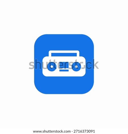 radio player icon sign vector