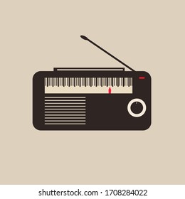 Radio podcast graphic illustration design vintage.