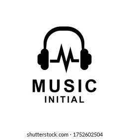 Radio Podcast Headphone Logo Design Using Stock Vector (Royalty Free ...