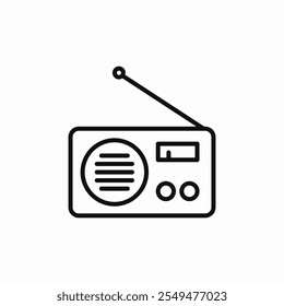 Vector de signo de ícono de podcast de radio