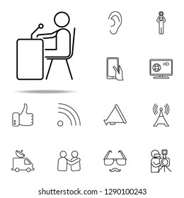 radio presenter icon. Media, Press icons universal set for web and mobile