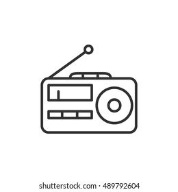 radio receiver, linear icon