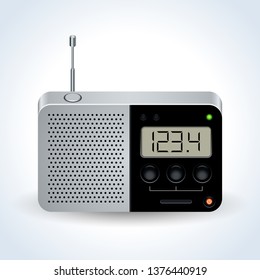 Radio receiver realistic vector icon