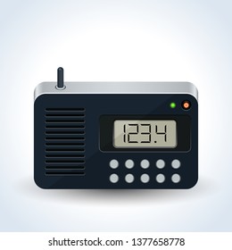 Radio receiver realistic vector icon