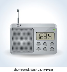 Radio receiver realistic vector icon