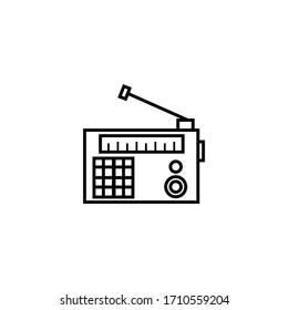 Radio receiver sign. thin lines