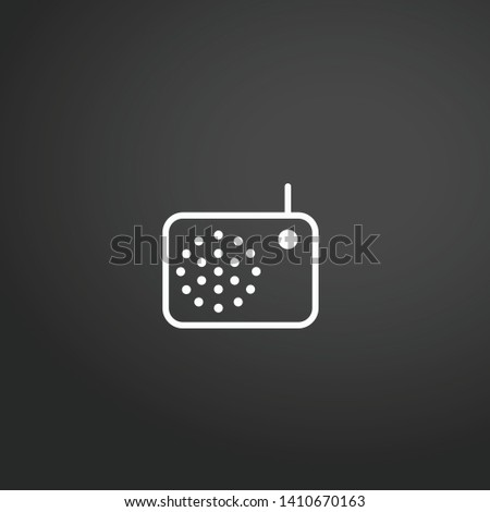 Radio Reciever vector icon. Radio Reciever concept stroke symbol design. Thin graphic elements vector illustration, outline pattern for your web site design, logo, UI. EPS 10.