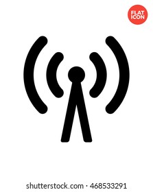 Radio reliance Icon Flat Style Isolated Vector Illustration