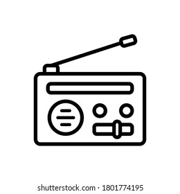 Icono de la casa de retiro de radio. Línea simple, contorno de elementos vectoriales de iconos del hogar de enfermería para ui y ux, sitio web o aplicación móvil