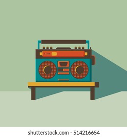 radio with retro color