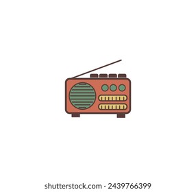 Diseño de vectores de iconos retro de radio