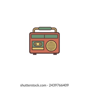 Radio Retro Icon Vector Design