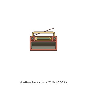 Radio Retro Icon Vector Design