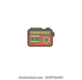 Radio Retro Icon Vector Design