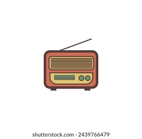 Diseño de vectores de iconos retro de radio
