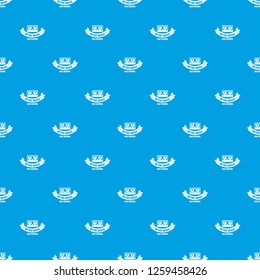 Radio retro music pattern vector seamless blue repeat for any use