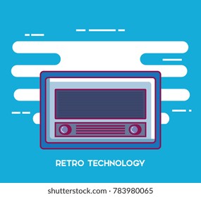 radio retro technology icon