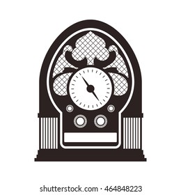 radio retro vintage music technology old icon. Isolated and flat illustration. Vector graphic