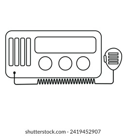 radio rig tranceiver vector image on white background isolated