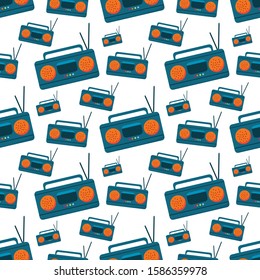 radio seamless pattern vector illustration background