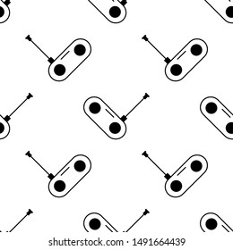 Radio seamless pattern. White and black background. Abstract geometric shape texture. Design template for wallpapers, wrapping, textile. Vector Illustration