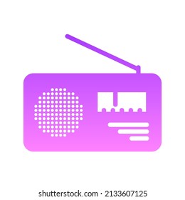 Radio Set Glyph Gradient Icon Design