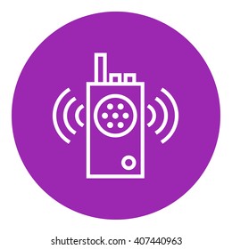 Icono de línea de conjunto de radio.