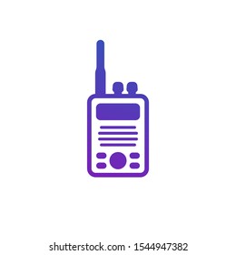 radio set, portable transceiver icon on white