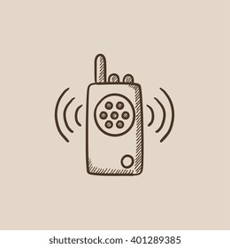 Icono de esbozo de conjunto de radio.