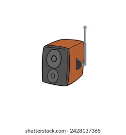 conjunto de radio con ilustración vectorial de día de radio