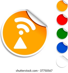 Icono de hoja de radio. Ilustración vectorial.