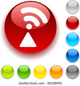  Radio shiny button. Vector illustration.