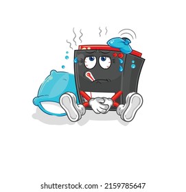 radio sick vector. cartoon character