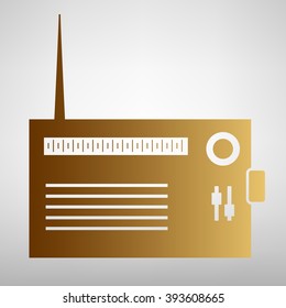 Radio sign. Flat style icon