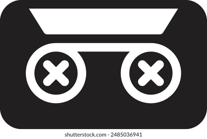 Radio sign vector on white background.
