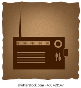 Radio sign. Vintage effect