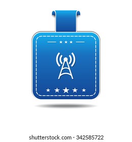 Radio Signal blue Vector Icon Design