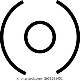 Radio Signal or Broadcast Icon.Wireless signal or radio transmission symbol.