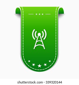 Radio Signal Green Vector Icon Design