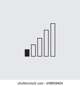 radio signal level vector icon