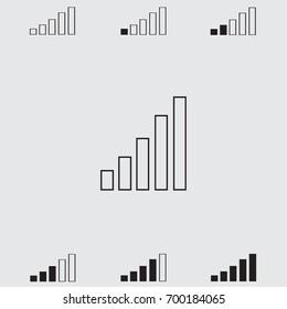 radio signal level vector icon