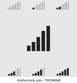 radio signal level vector icon