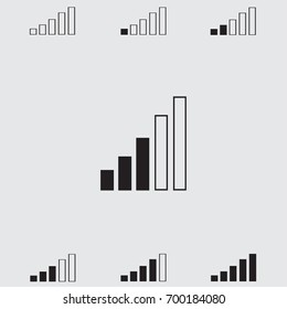 radio signal level vector icon