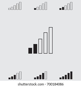 radio signal level vector icon